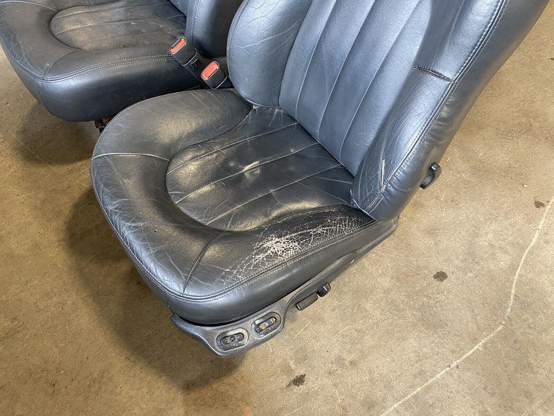 2001-2004 Chrysler 300M RH & LH Front Black Leather Power Bucket Seats OEM #56MC