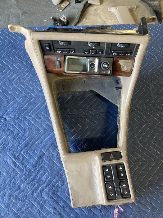 1986-1994 BMW 7 Series E32 Center Console Trim Controls Tan Wood OEM #976M