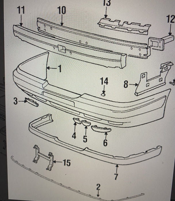 1995-1997 Volvo 940 960 S90 V90 Front Bumper Access Panels Covers Set OEM #1831E