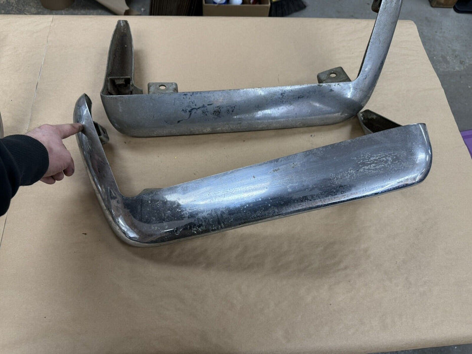 1968-1973 Corvette C3 GM Rear Split Bumper RH & LH Chrome Pair OEM #3259E