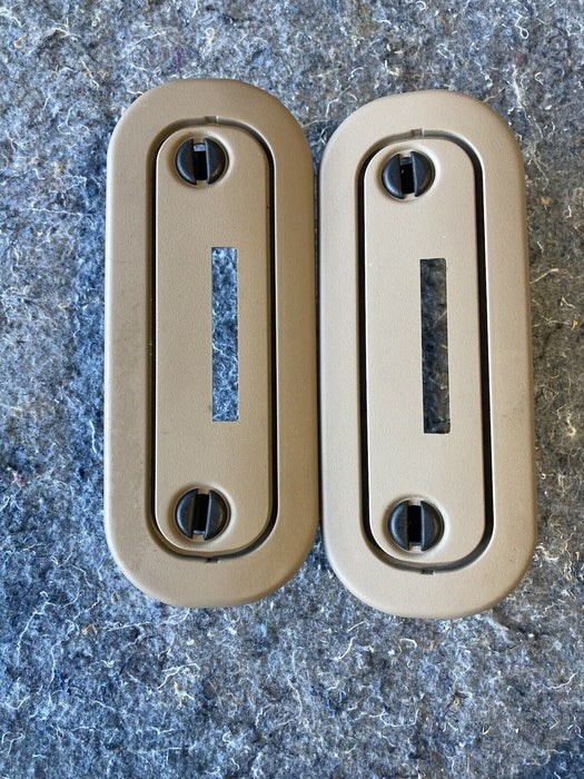 1986-1994 BMW 7 Series E32 Rear Bench Headrest Trim Tan Pair 8102720 OEM #1067M