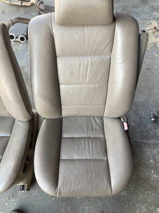 1986-1994 BMW 7 Series E32 Front Bucket Seats Tan Leather Left Right OEM #1016M