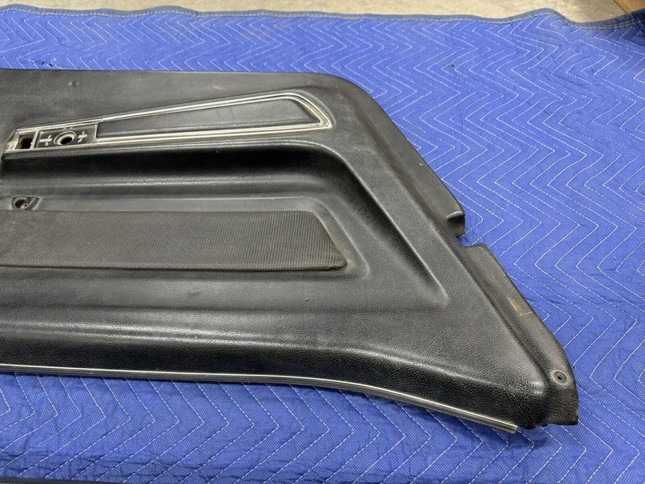 1968-1977 Corvette C3 Left & Right Black Door Card Panel Power w/Trim OEM #3227E