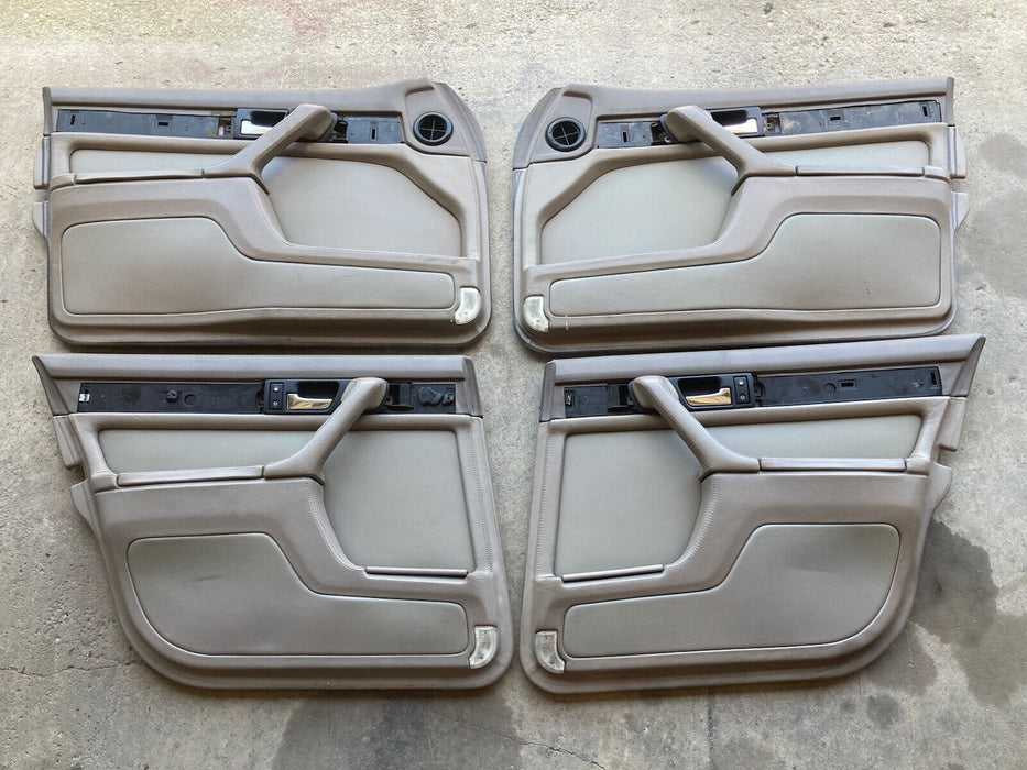 1986-1994 BMW 7 Series E32 Door Cards Tan Set Of 4 Panels Interior OEM #1044M