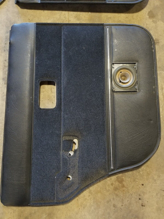 1986-1993 Volvo 240 242 244 245 Front & Rear Door Card Set Charcoal OEM #99AN