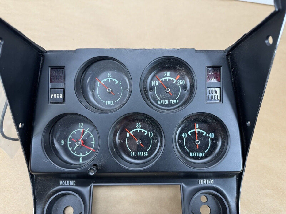 1968 Corvette C3 Early Small Gauge Center Dash Bezel Set Black OEM *NICE* #3243E