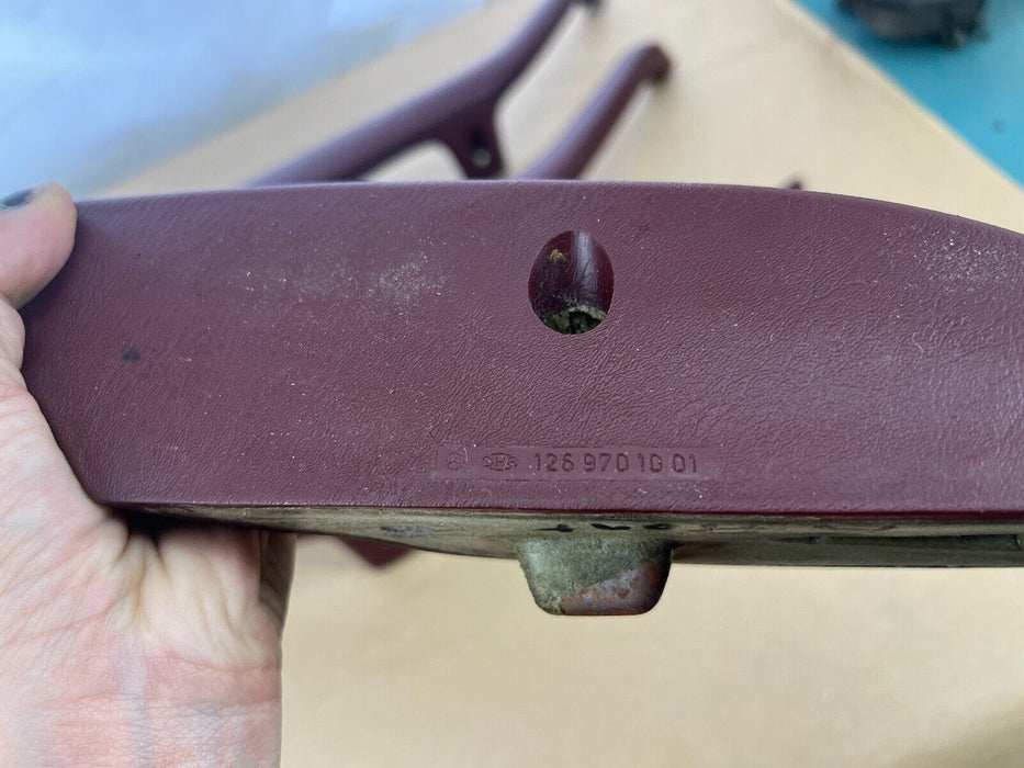 1979-1985 Mercedes 300SD W126 Set L/R Maroon Door Arm Rests 1269701001 OEM#277EM