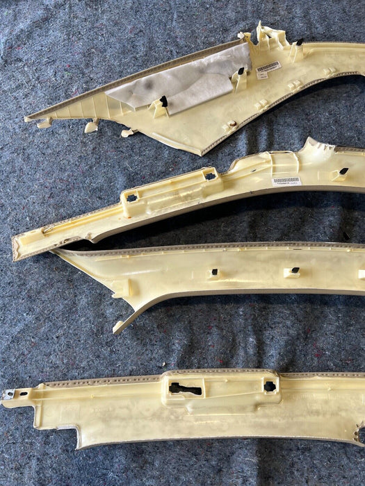 02-08 Audi A4 B6 Sedan Tan Overhead A to C Pillar Roof Curtain Trim OEM #235EM