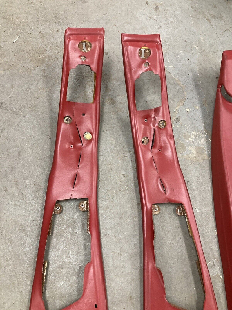 1976-1979 Cadillac Seville B Pillar Trim Upper Lower Left Right Red OEM #1821M