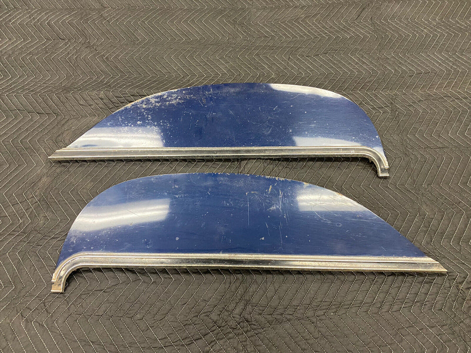 1964-1967 Buick Skylark Fender Skirts Pair Flush Mount OEM Blue Rear #2994E