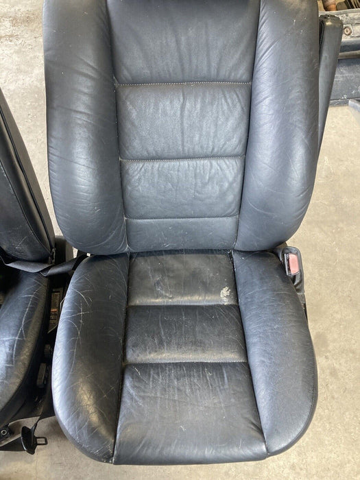 1986-1994 BMW 7 Series E32 Black Leather Bucket Seats Front L R Power OEM #789M