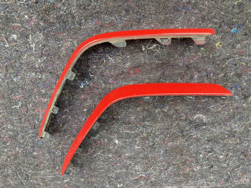 2005-07 Volvo S60R S60 V70 R Left Right Bumper Trim Red Pair 08607456 OEM #1213M