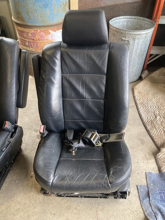 1986-1994 BMW 7 Series E32 Black Leather Bucket Seats Front L R Power OEM #789M