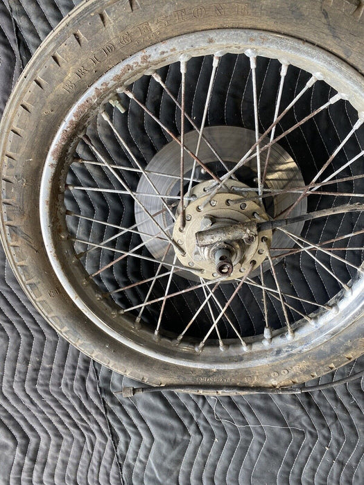 1974 Honda CB360 CB360T Front Wheel Brake Disc Spoked Speedo Motorcycle #3007E