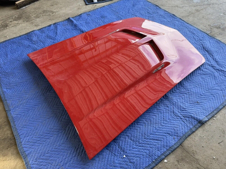 1968-1972 Corvette C3 Fiberglass Hood w/Latches Red OEM 427 Big Block #3205E