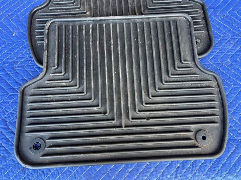 2003-2009 Audi S4 B6 B7 8E Pair of Black Rubber Floor Mats RH & LH OEM #559EM