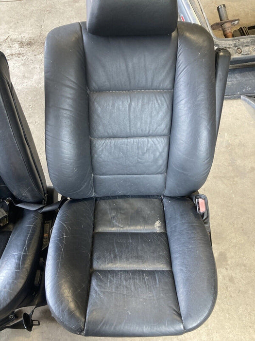 1986-1994 BMW 7 Series E32 Black Leather Bucket Seats Front L R Power OEM #789M