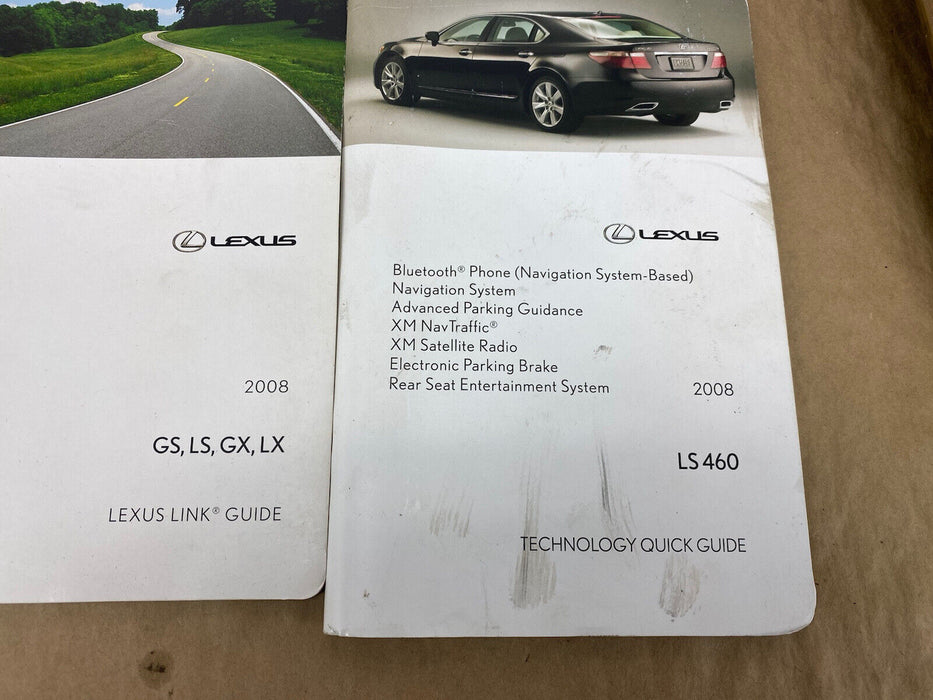 2008 Lexus LS460 LS460L Owners Manual Set Lexus Link Guide OEM #2748E