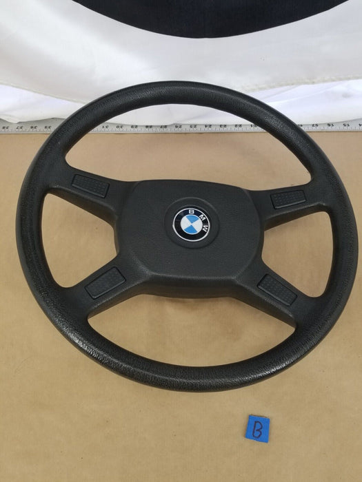 1984-93 BMW E30 318i 325i OEM STEERING WHEEL 4 FOUR SPOKE VINYL #476CN