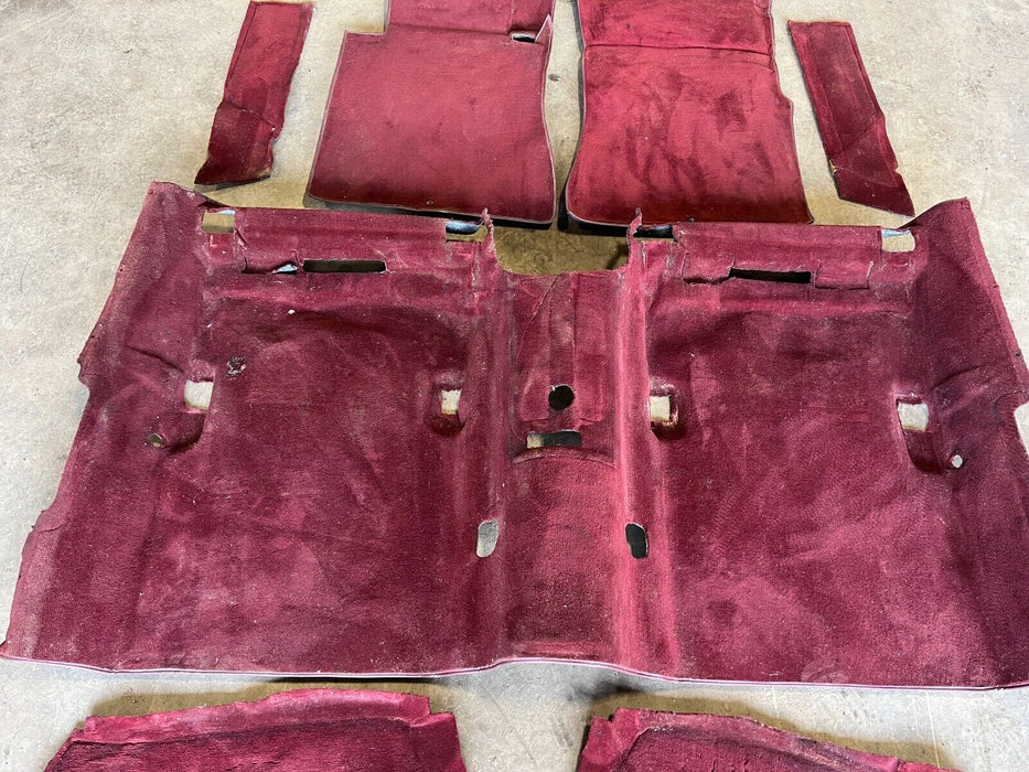 1979-85 Mercedes 300SD W126 Maroon Interior Molded Carpet Full Set OEM #440EM