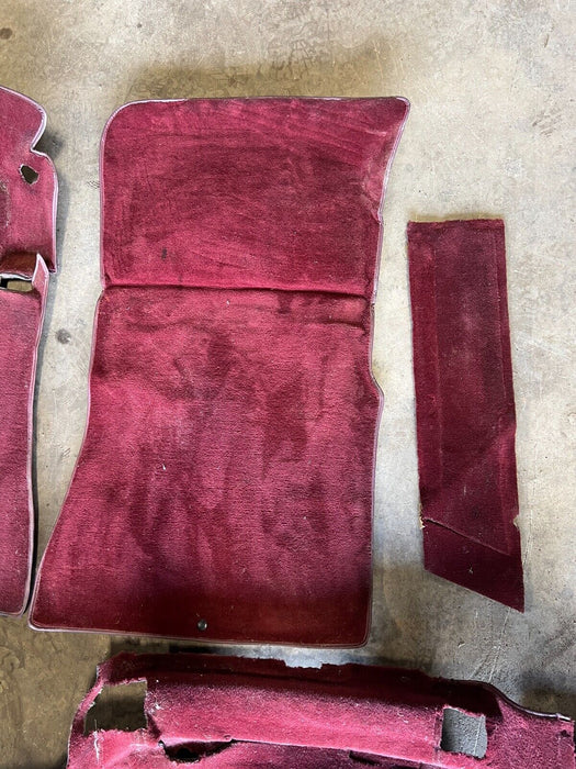 1979-85 Mercedes 300SD W126 Maroon Interior Molded Carpet Full Set OEM #440EM