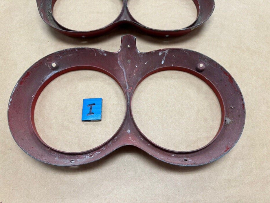 1961-1962 Corvette Left & Right Headlight Bezel Pair Metal 3779239 OEM #3218E