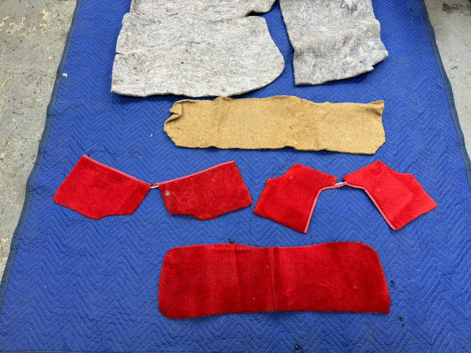 1968-1982 Corvette C2 C3 Carpet Insulation Pads Red Coupe Floor Panel #3248E