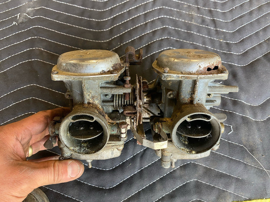 1974 Honda CB360 CB360T Keihin Carburetor Pair 745B Twin Cyl Motorcycle #3041E