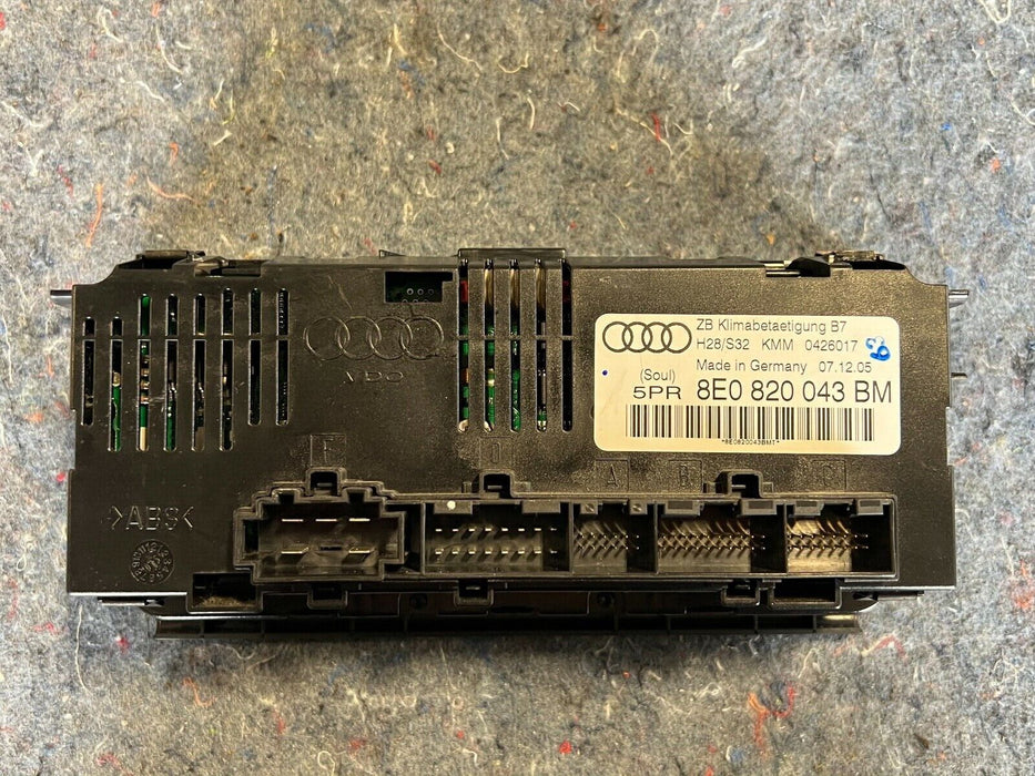 02-08 Audi A4 B6 Sedan Climate Control Switch Assembly Heated Seat OEM #186EM