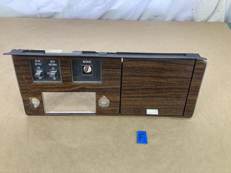 1976-1979 Cadillac Seville Radio Wood Bezel Trim Panel Center Dash GM OEM #1817M
