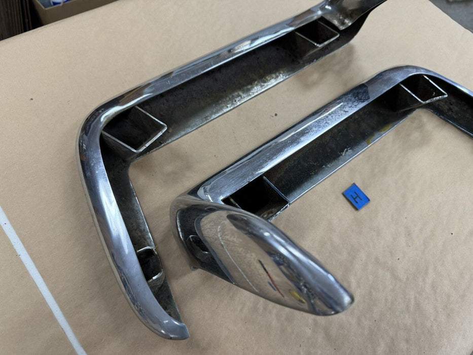 1968-1973 Corvette C3 GM Rear Split Bumper RH & LH Chrome Pair OEM #3260E