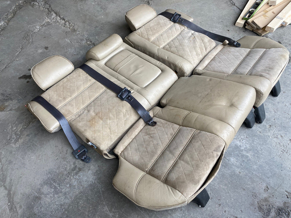 94-00 Volvo 850 850R V70 V70R XC Tan Rear Seat Leather Alacantara Stitched #811E