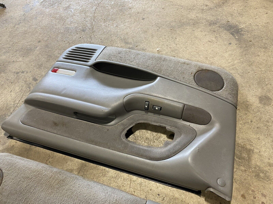 95-98 Chevrolet Silverado Sub Right & Left Interior Door Panel Gray OEM #1294E