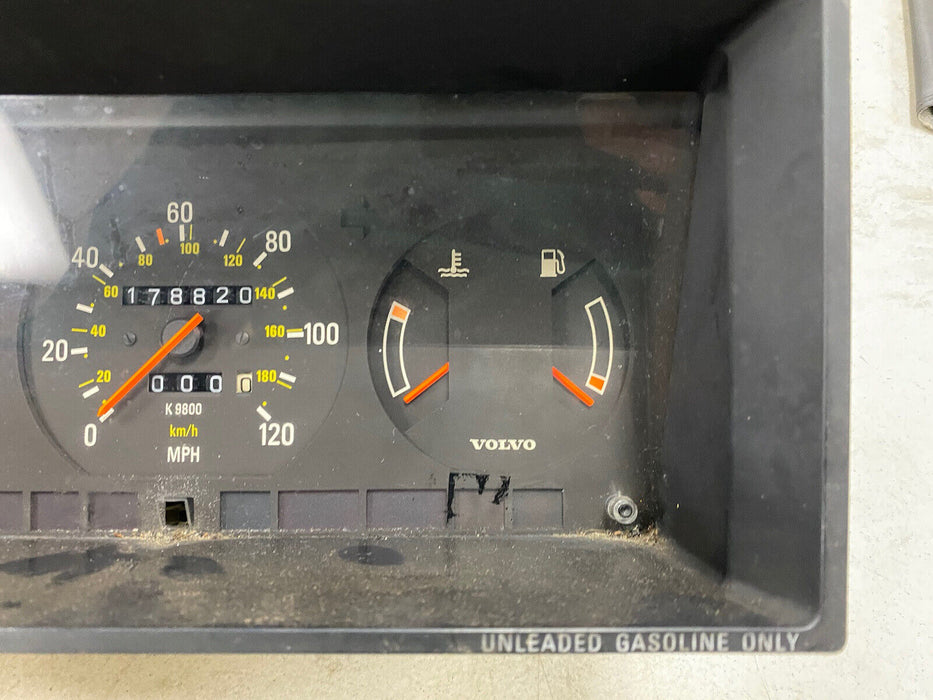 1988-1991 Volvo 240 Gauge Cluster K9800 From 1990 Wagon 245 178,820 OEM #1857E