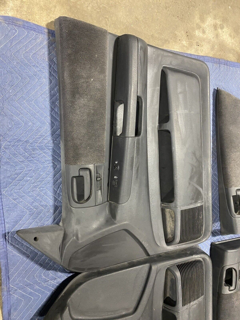 2001-2004 Dodge Dakota Front & Rear Door Card Panel Set Dark Gray L R OEM #2469E
