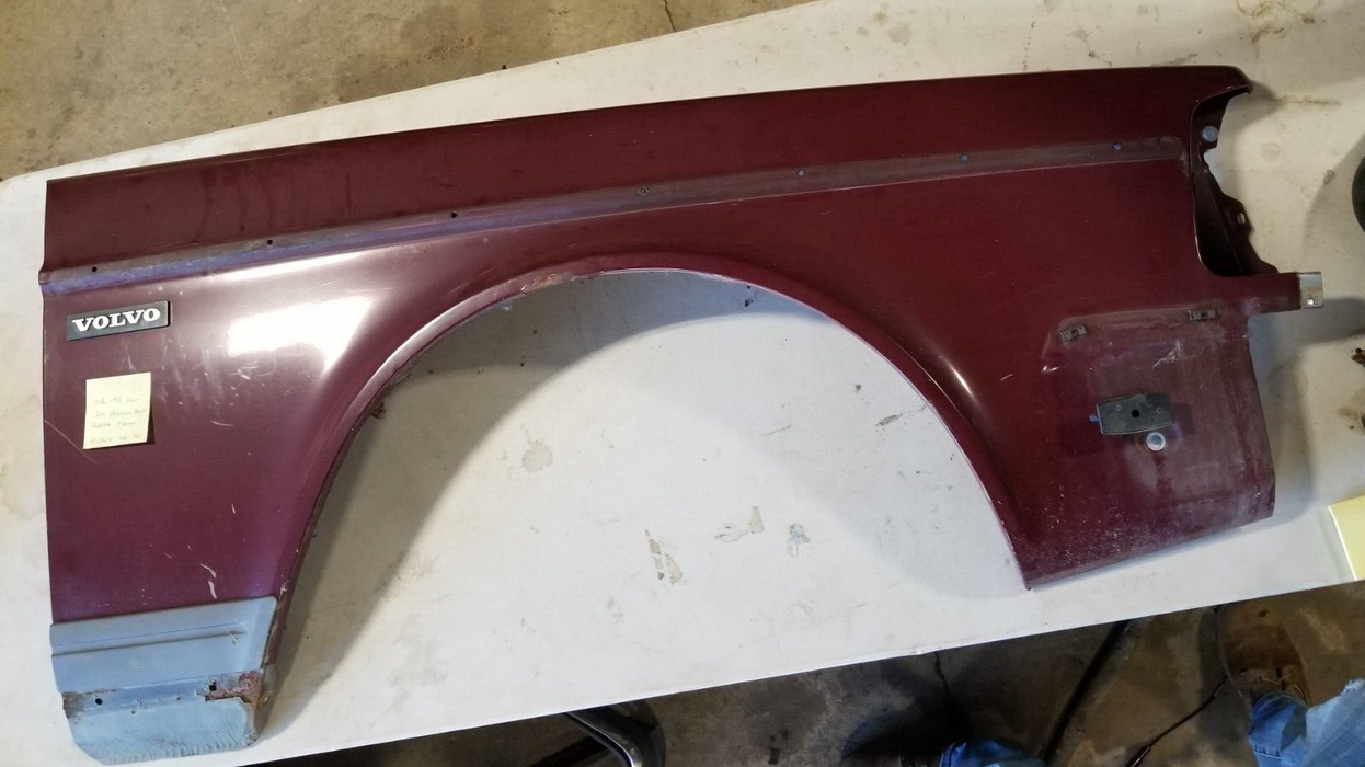 1986 - 1993 Volvo 240 242 244 245 Passenger Front Fender Maroon #1AN