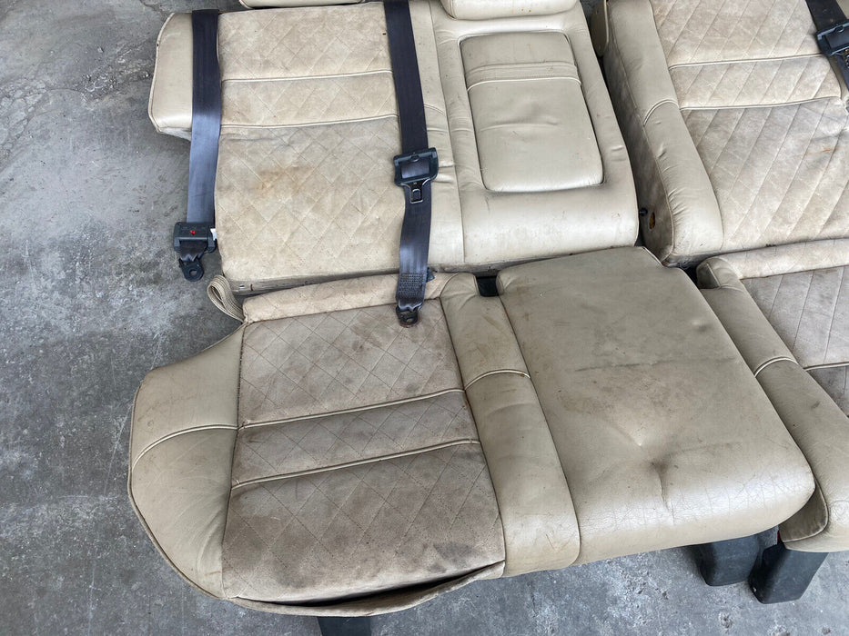 94-00 Volvo 850 850R V70 V70R XC Tan Rear Seat Leather Alacantara Stitched #811E