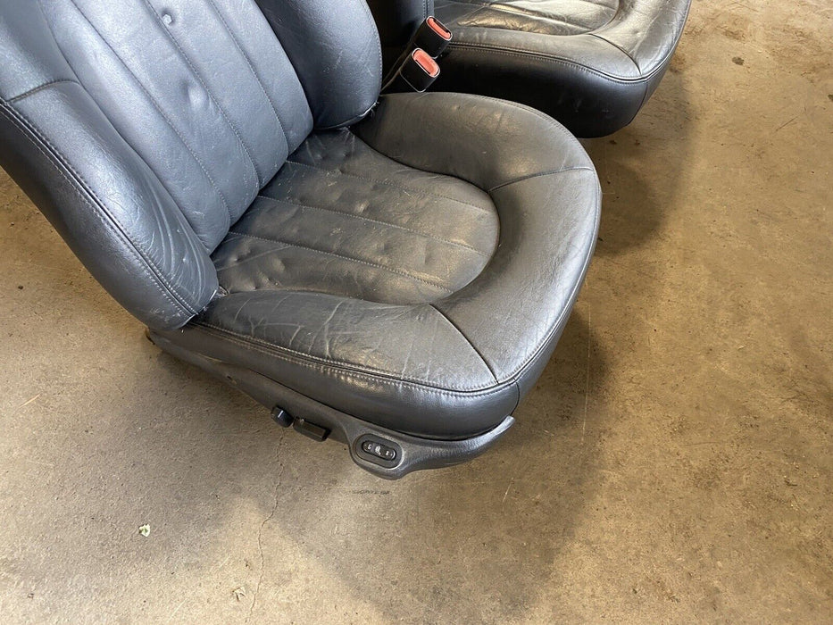 2001-2004 Chrysler 300M RH & LH Front Black Leather Power Bucket Seats OEM #56MC