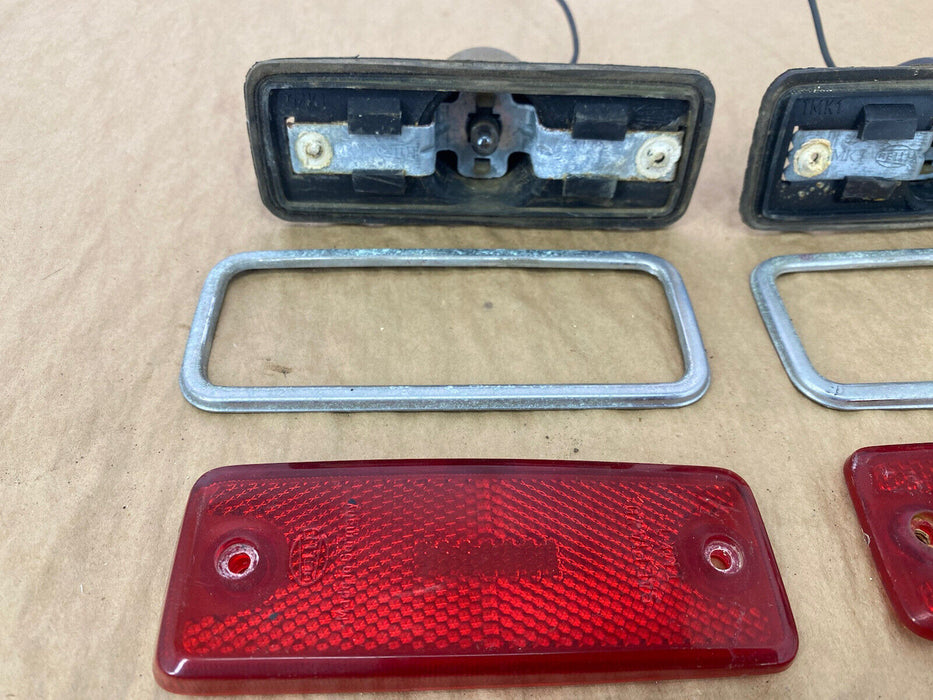 1969-1974 Volvo 144 145 Rear Side Quarter Marker Lights Pair Red OEM #2474E