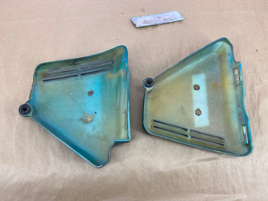 1972-1976 Honda CB360T Side Cover Panels Pair CB360 CB Twin Fairing OEM #2421E