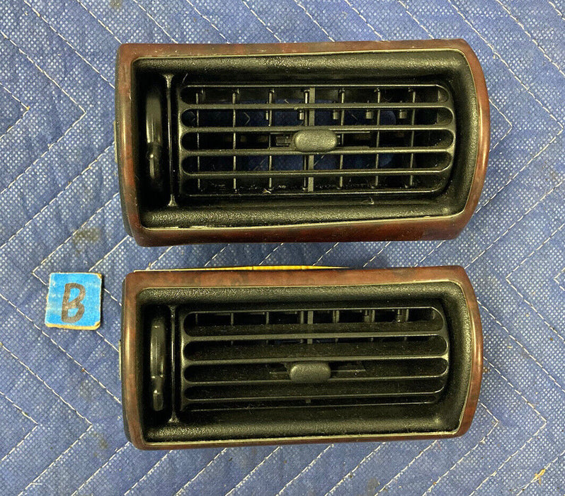 1998-2005 Land Rover Freelander Pair Dash Vents HVAC Heat AC Wood Trim #2975M