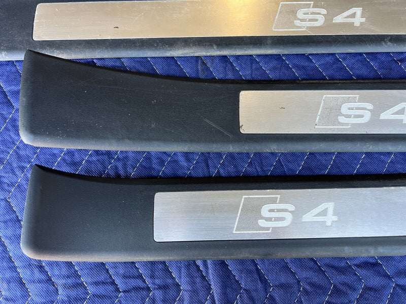 2003-2009 Audi S4 B6 B7 8E Set of 4 Door Sill Scuff Guards 8E0853376A OEM #674EM