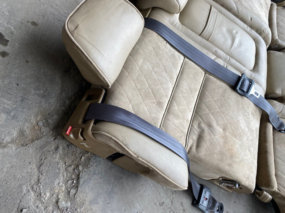 94-00 Volvo 850 850R V70 V70R XC Tan Rear Seat Leather Alacantara Stitched #811E