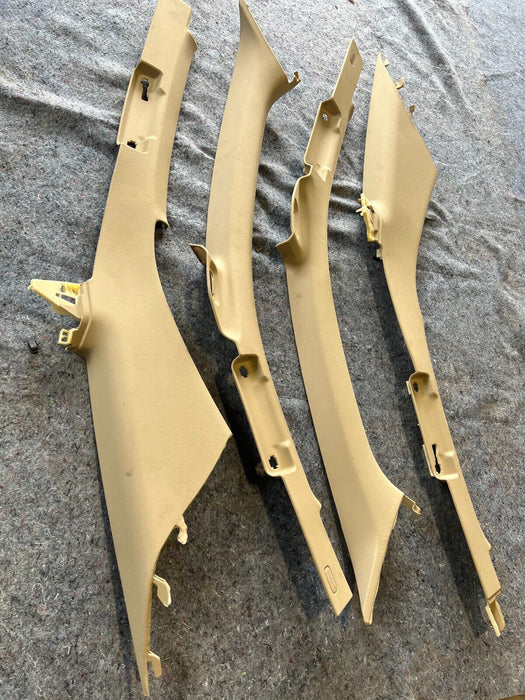 02-08 Audi A4 B6 Sedan Tan Overhead A to C Pillar Roof Curtain Trim OEM #235EM