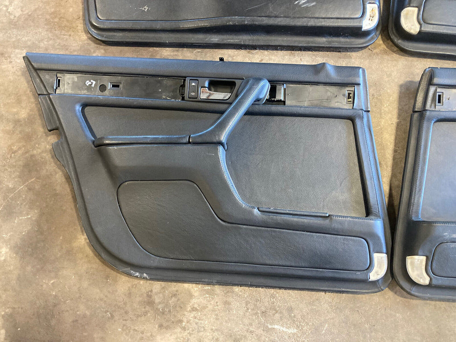 1986-1994 BMW 7 Series E32 Door Cards Black Set Or 4 Panels Interior OEM #816M