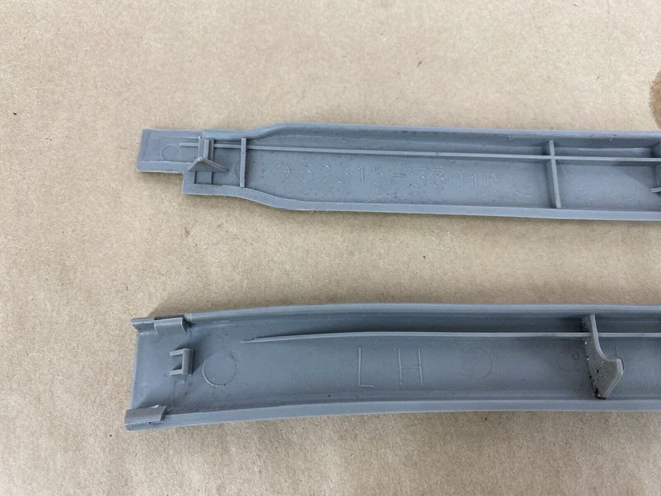 1997-2001 Lexus ES300 Rear Door Sill to Carpet Trim Gray L & R Pair OEM #2394E