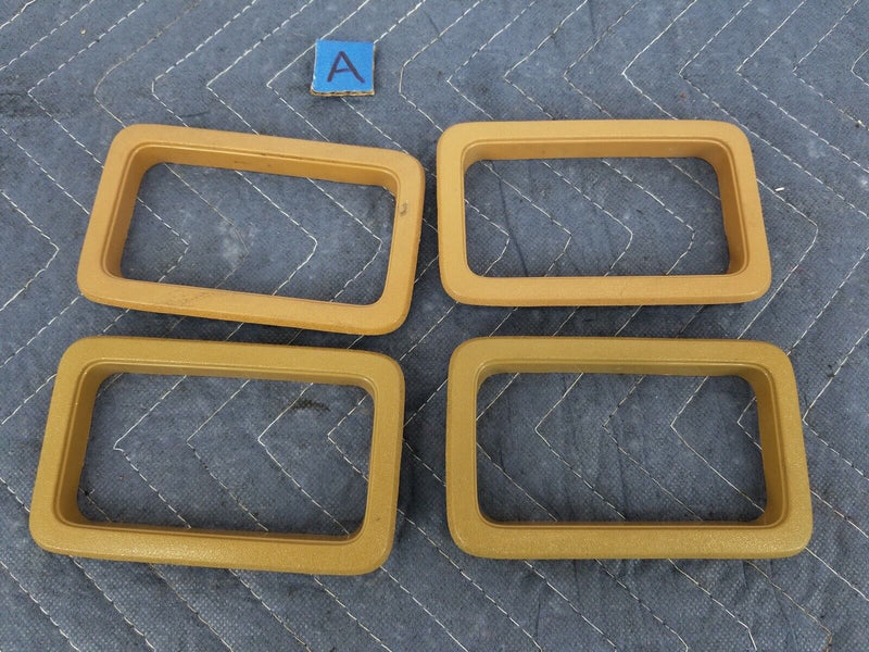 Volvo 240 244 245 Door Card Handle Trim Bezel Tan Set of 4 Interior OEM #2623E