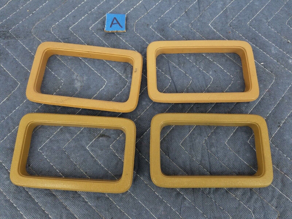 Volvo 240 244 245 Door Card Handle Trim Bezel Tan Set of 4 Interior OEM #2623E