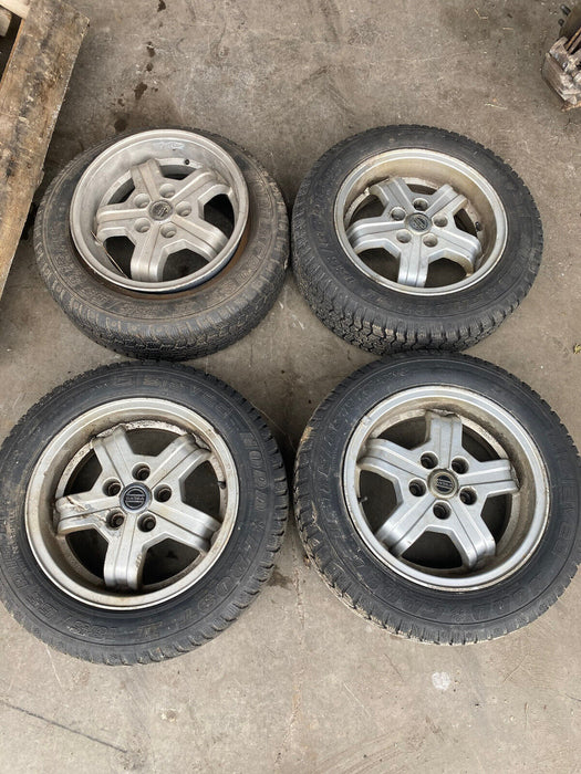 Volvo 240 Turbo Virgo Wheels Set of 4 1272356 242 244 245 6x15 OEM 5x108 #2562E