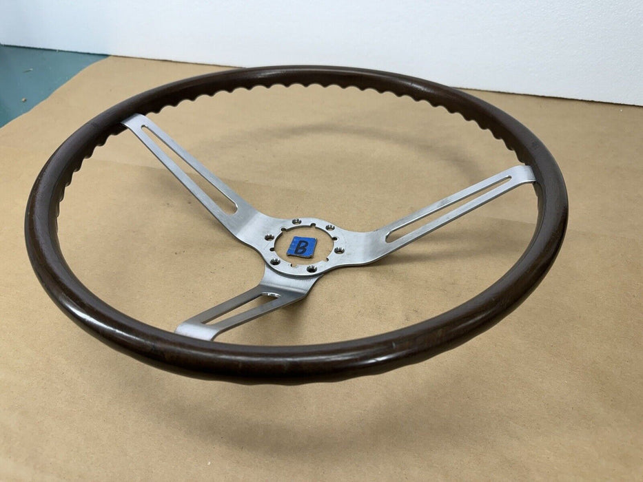 1963-1968 Corvette C2 C3 Walnut Wood Steering Wheel 3 Spoke OEM *NICE* #3241E